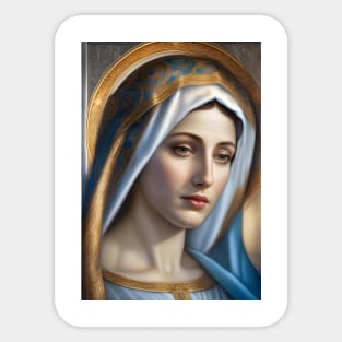 Renaissance image of the Blessed Virgin Mary Sticker